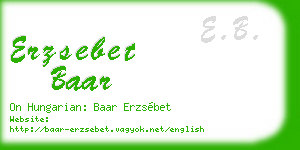 erzsebet baar business card